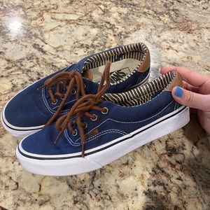 Navy Blue Lace Up Vans